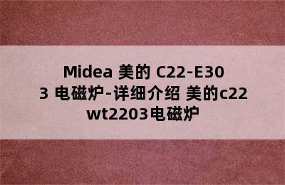 Midea 美的 C22-E303 电磁炉-详细介绍 美的c22wt2203电磁炉